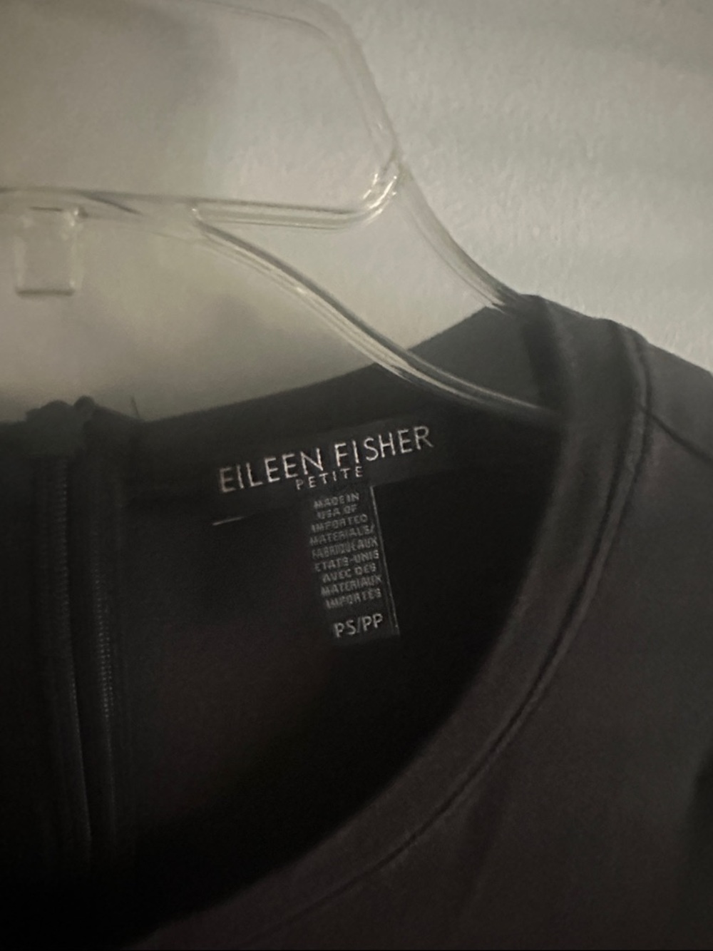 Eileen Fisher Petite dark Grey Short Sleeve Wide-Leg Jumpsuit - Picture 2 of 6